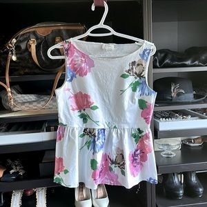 Kate Spade floral Pelham top size 2
